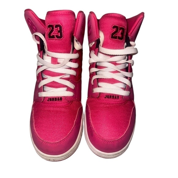 ‼️CLEARANCE ‼️ Jordan 1 Flight 4 GG in Vivid Pink/Black-white - Picture 4 of 12